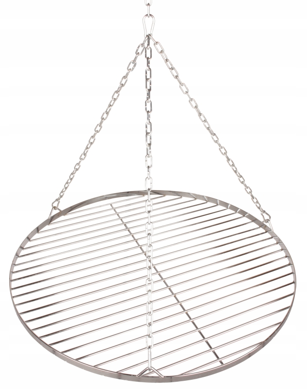 Ogrodowy grill, ruszt chromowany 70 cm, do dużych kawałków mięsa