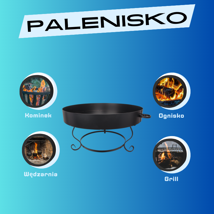 Stalowe palenisko 60 cm, ognisko, grill, odporne na warunki atmosferyczne