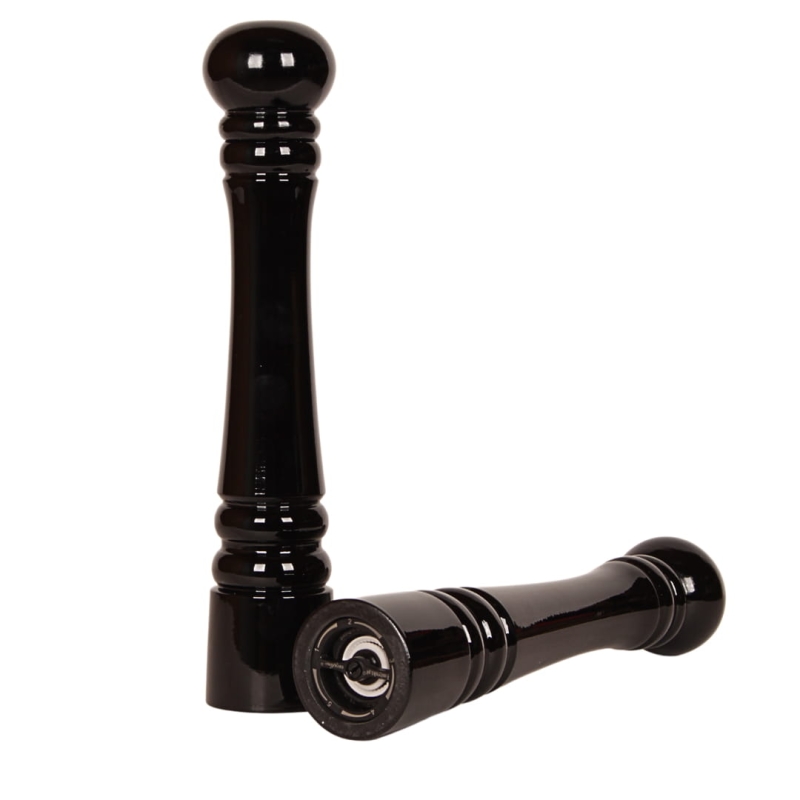 Młynek do przypraw klasy premium, 32 cm, czarny, z regulacją mielenia - połączenie tradycji i nowoczesności.