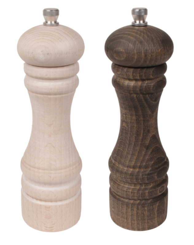 Młynki ręczne, 18 cm, olejowane, elegancki design, kuchnia, sól pieprz