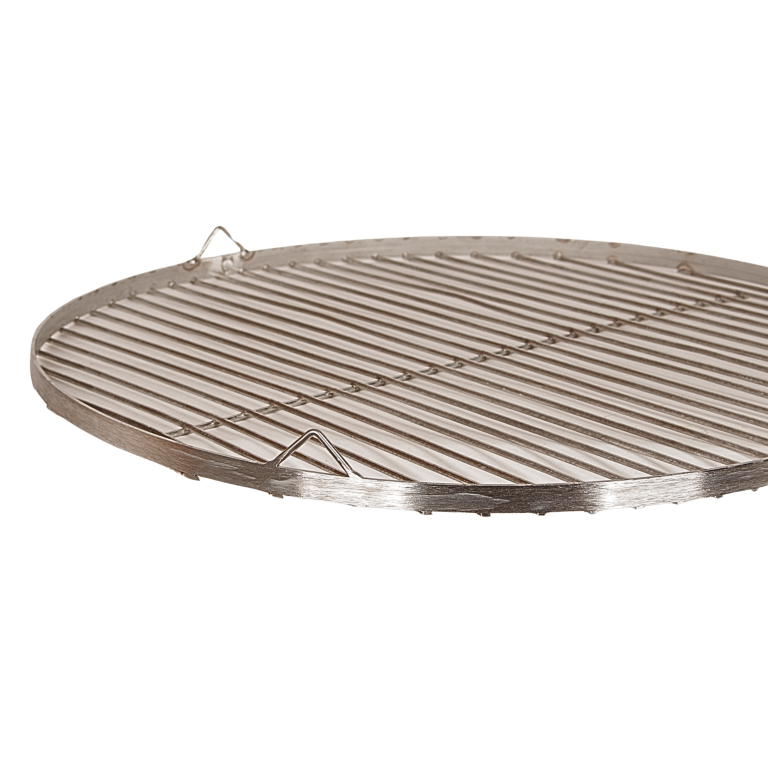 Ruszt do grilla okrągły 60 cm, wykonany z nierdzewnej stali, zapewnia równomierne pieczenie