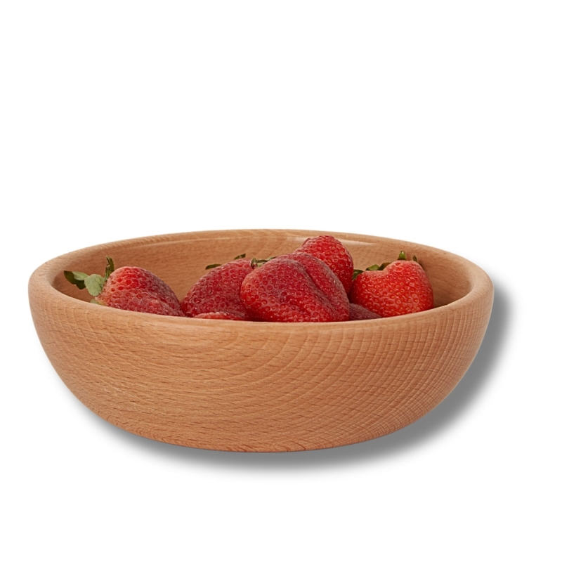 Drewniana miska do serwowania, średnica 18 cm