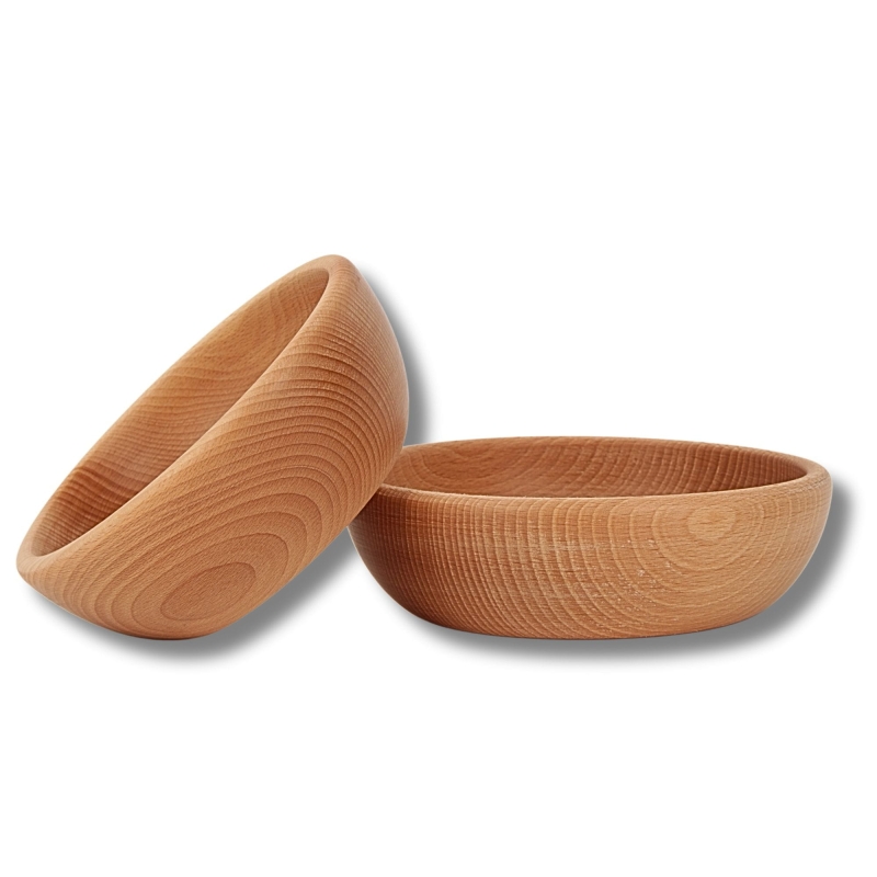 Lekka miska z drewna do codziennego użytku, 18 cm