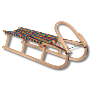 Large Wooden Sleigh with Seat