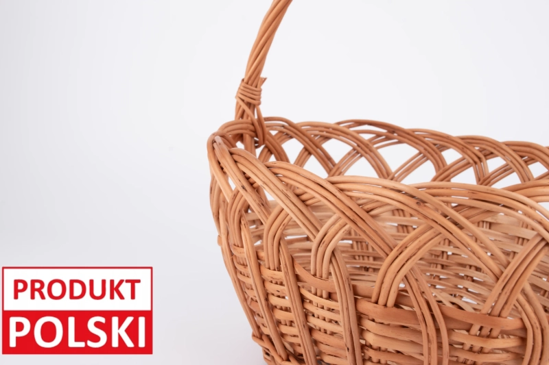 Koszyk wiklinowy owalny polskiej produkcji