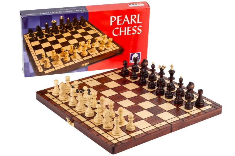 Szachy drewniane Pearl chess 35x35 cm