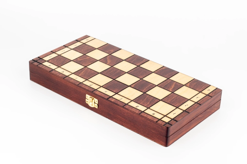 Szachy drewniane Pearl chess 35x35 cm kasetka