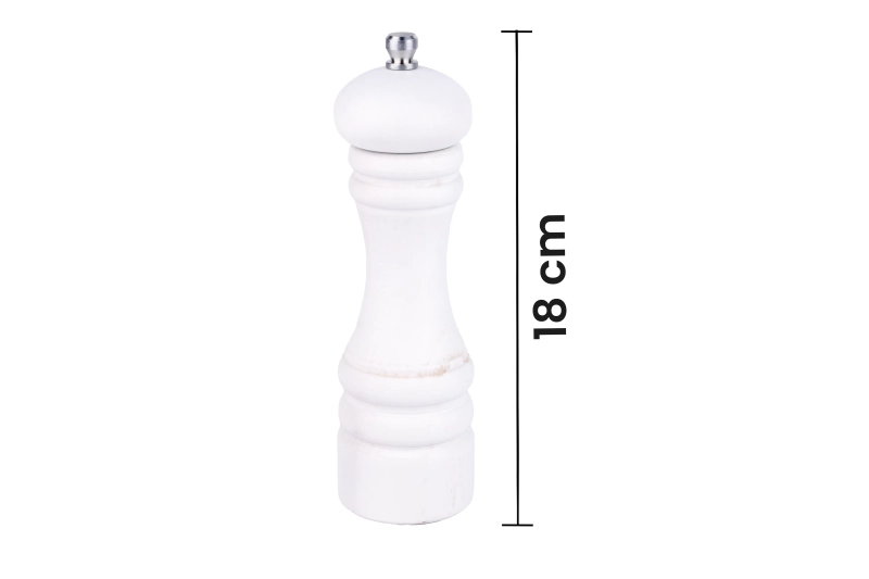 Młynek biały 18 cm - wymiary.webp