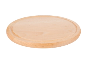  Round Beech Cutting Board with Juice Groove 25 cm