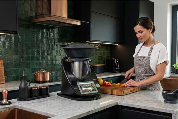 Drewniana podstawka pod thermomix tm 7 czarna - aranżacja.png