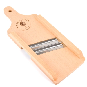 2-Blade Wooden Vegetable Shredder with Engraved Logo