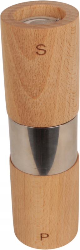 Młynek do przypraw, 2w1, naturalny, 18cm, ręczny, ceramiczny