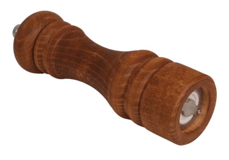 Młynek drewniany 18cm, tekowy, do soli, pieprzu, ziół