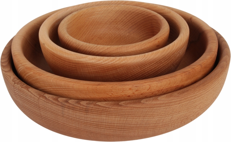 Miska do serwowania 25 cm, drewniana, olejowana, trwała