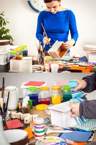 Decoupage na drewnie - malowanie jajek wielkanocnych