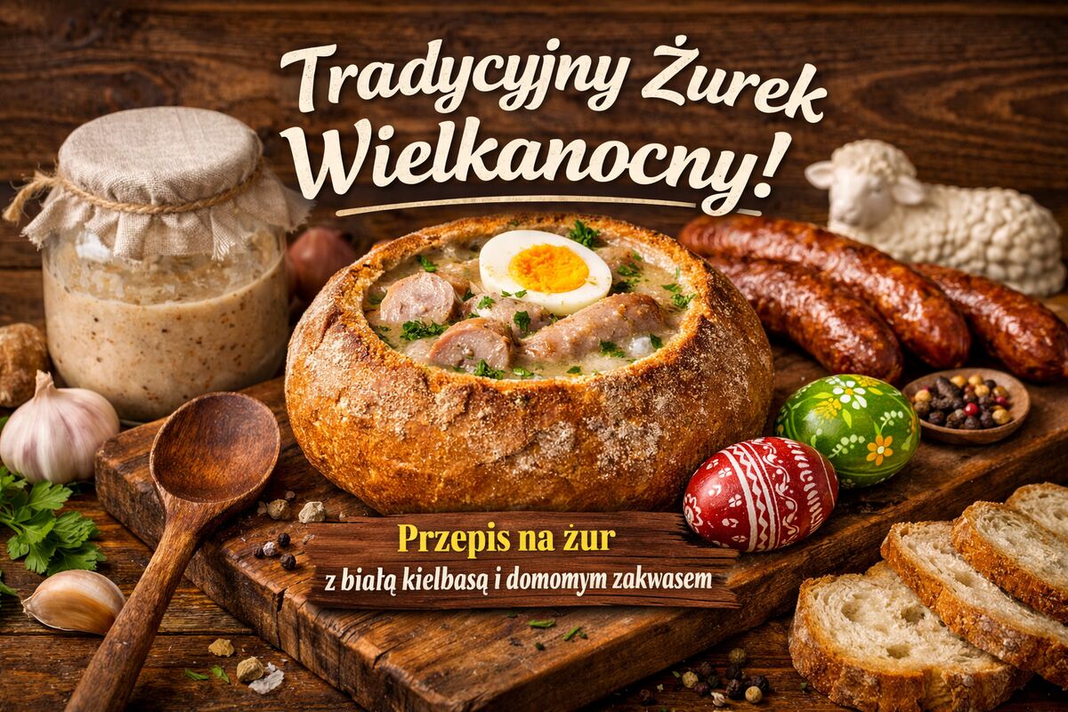 Tradycyjny Żurek Wielkanocny — przepis na pachnący żur z białą kiełbasą i domowym zakwasem
