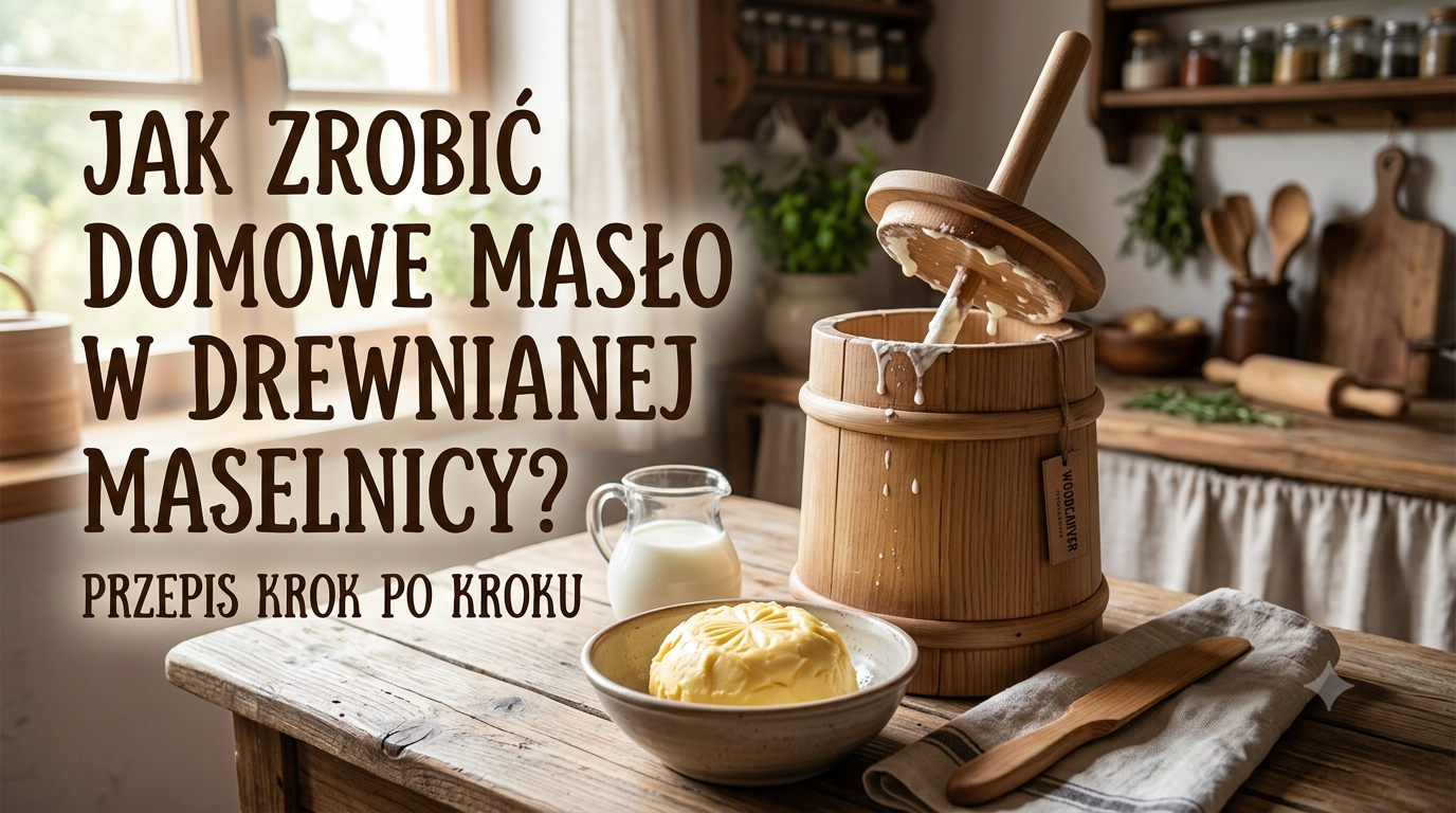 Jak zrobić domowe masło w drewnianej maselnicy? Przepis i instrukcja krok po kroku