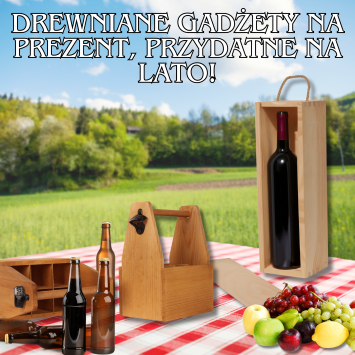 Drewniane gadżety na prezent, przydatne na lato!